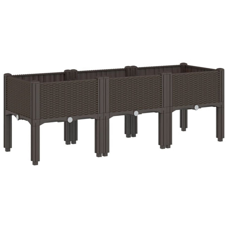 Vidaxx plantekasse med ben 120x40x42 cm polypropylen brun