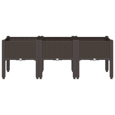 Vidaxx plantekasse med ben 120x40x42 cm polypropylen brun