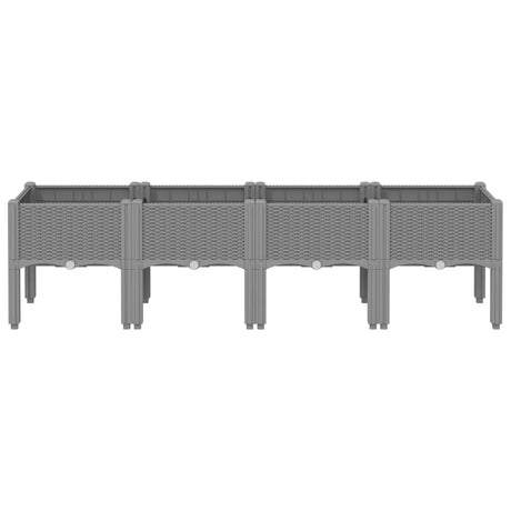 Vidaxx plantekasse med ben 160x40x42 cm polypropylen lysegrå