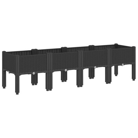 Vidaxx plantekasse med ben 160x40x42 cm polypropylen sort