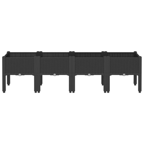 Vidaxx plantekasse med ben 160x40x42 cm polypropylen sort