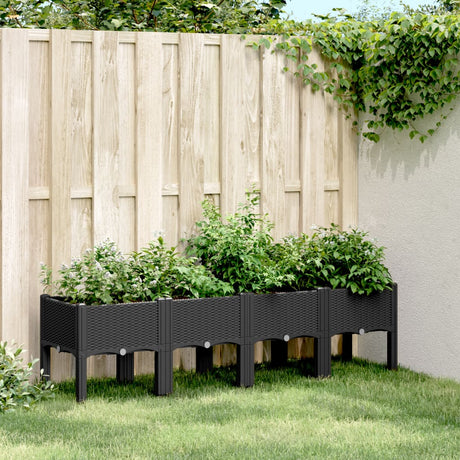 Vidaxx plantekasse med ben 160x40x42 cm polypropylen sort
