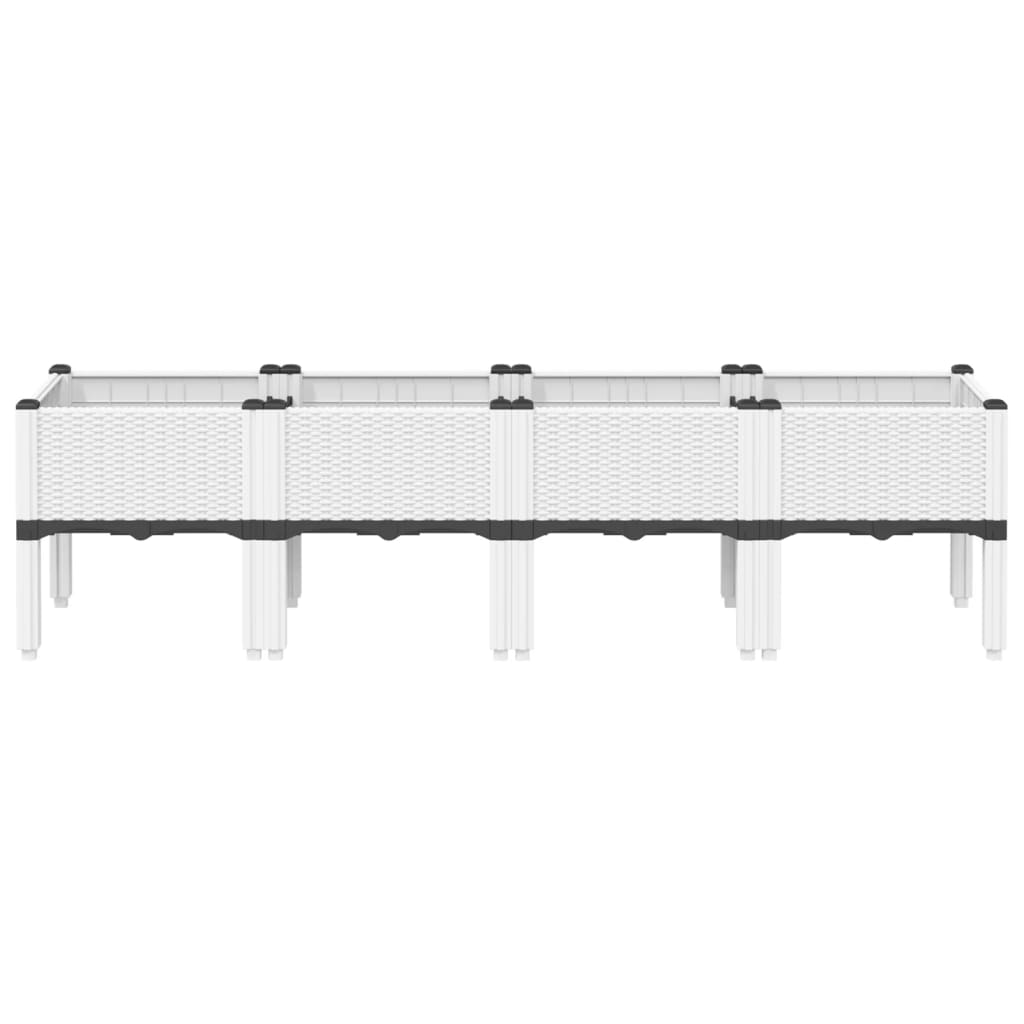 Vidaxx plantekasse med ben 160x40x42 cm polypropylen hvid