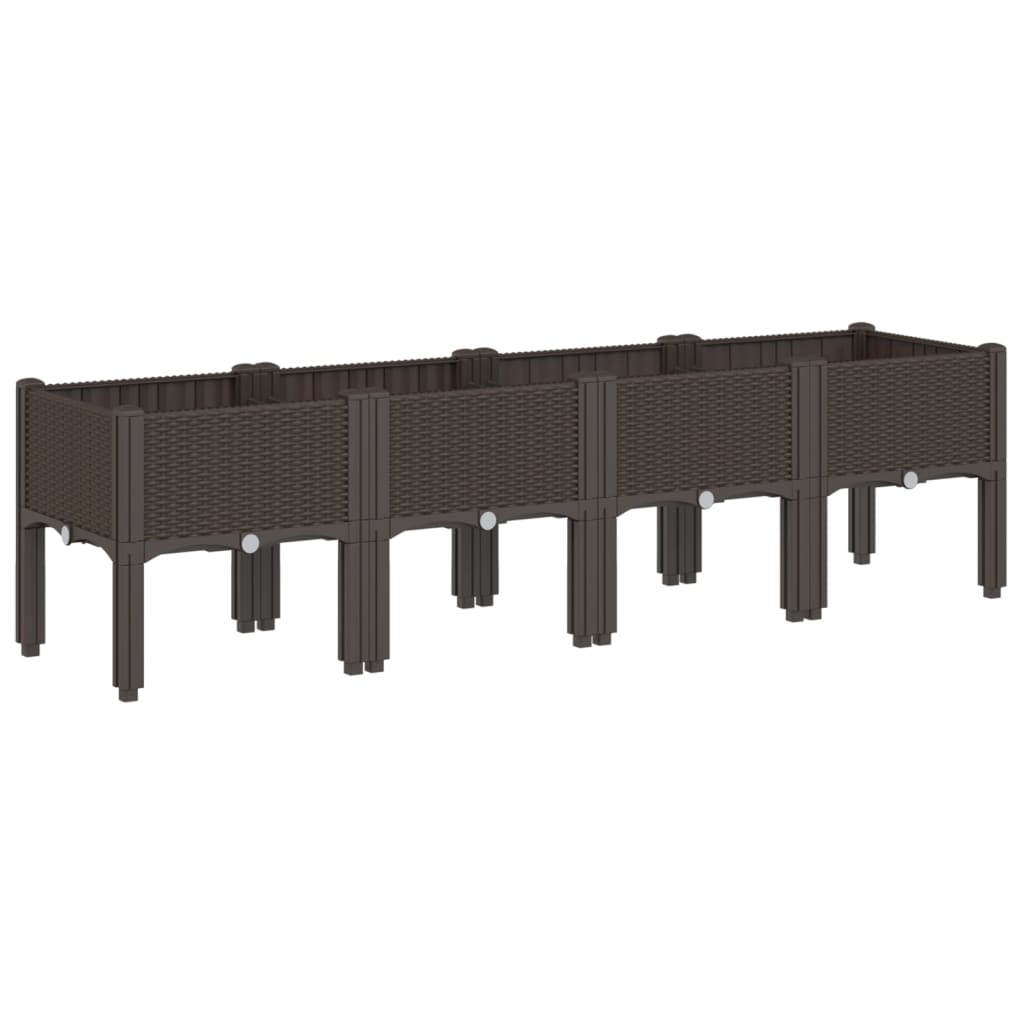 Vidaxx plantekasse med ben 160x40x42 cm polypropylen brun