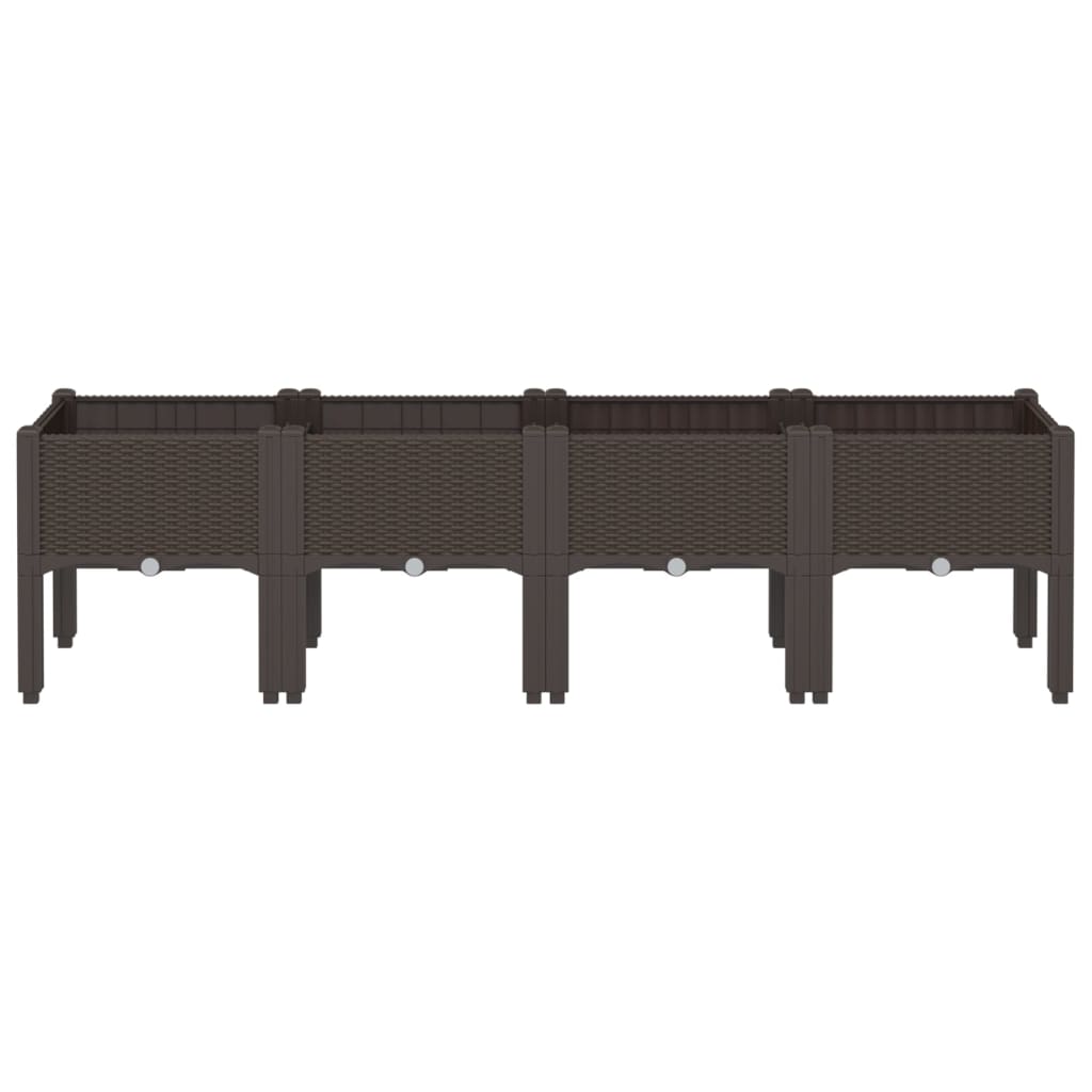Vidaxx plantekasse med ben 160x40x42 cm polypropylen brun