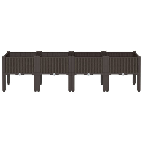 Vidaxx plantekasse med ben 160x40x42 cm polypropylen brun