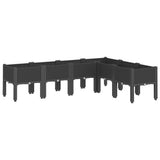 Vidaxx plantekasse med ben 160x120x42 cm polypropylen sort