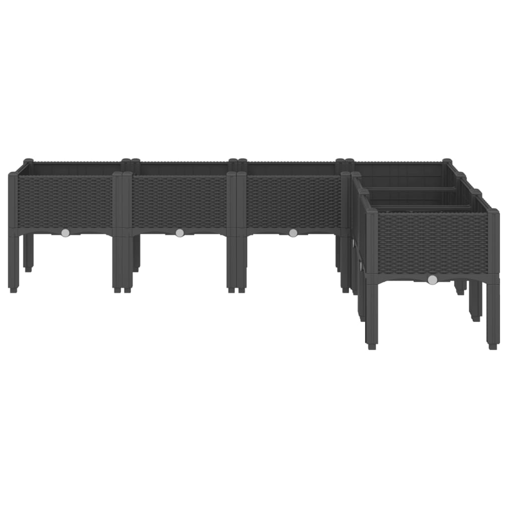 Vidaxx plantekasse med ben 160x120x42 cm polypropylen sort