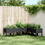 Vidaxx plantekasse med ben 160x120x42 cm polypropylen sort