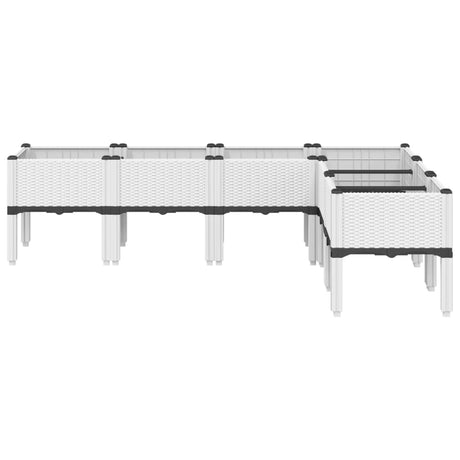 Vidaxx plantekasse med ben 160x120x42 cm polypropylen hvid
