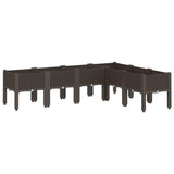 Vidaxx plantekasse med ben 160x120x42 cm polypropylen brun