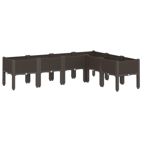 Vidaxx plantekasse med ben 160x120x42 cm polypropylen brun