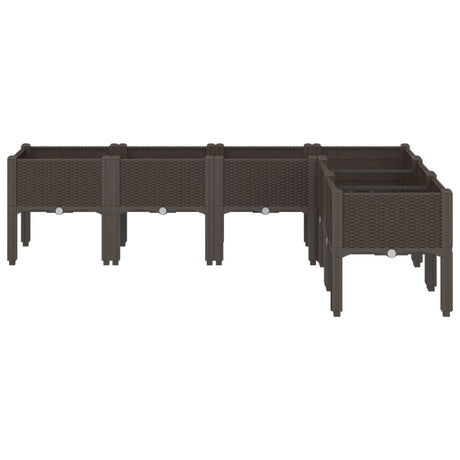 Vidaxx plantekasse med ben 160x120x42 cm polypropylen brun