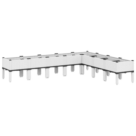 Vidaxx plantekasse med ben 200x160x42 cm polypropylen hvid