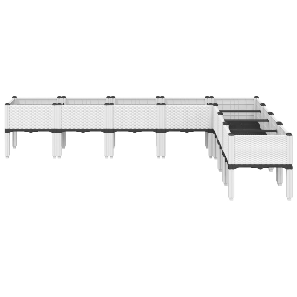 Vidaxx plantekasse med ben 200x160x42 cm polypropylen hvid