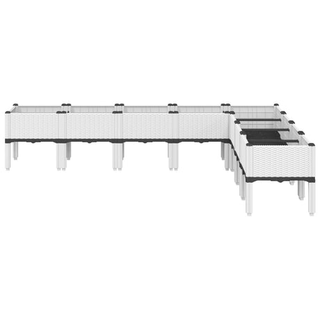 Vidaxx plantekasse med ben 200x160x42 cm polypropylen hvid