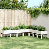 Vidaxx plantekasse med ben 200x160x42 cm polypropylen hvid