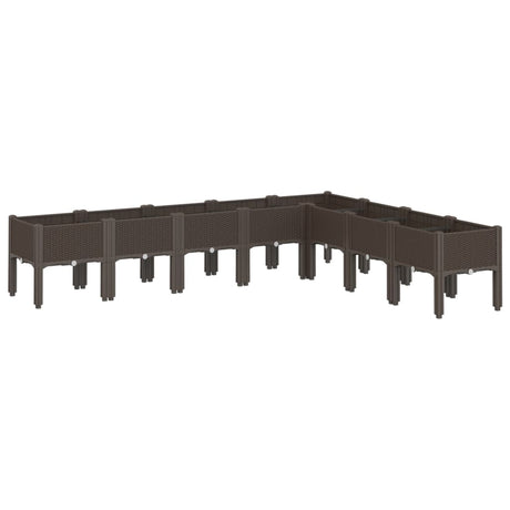 Vidaxx plantekasse med ben 200x160x42 cm polypropylen brun