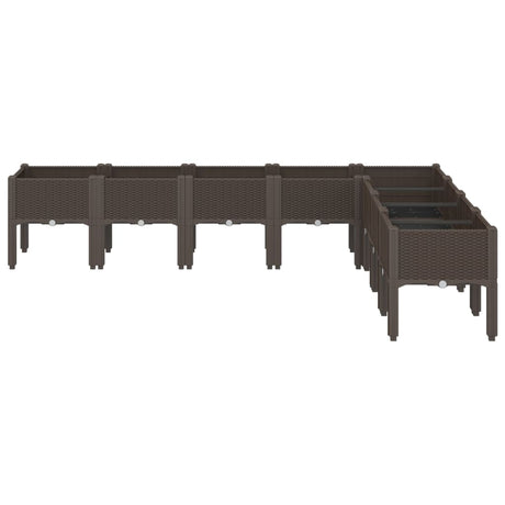 Vidaxx plantekasse med ben 200x160x42 cm polypropylen brun