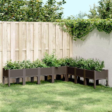 Vidaxx plantekasse med ben 200x160x42 cm polypropylen brun