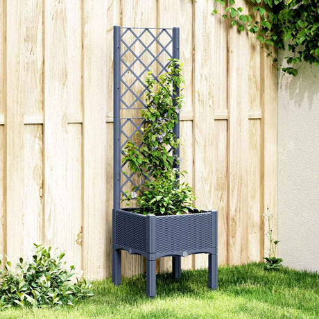 Vidaxx plantekasse med espalier 40x40x142 cm polypropylen blå-grå