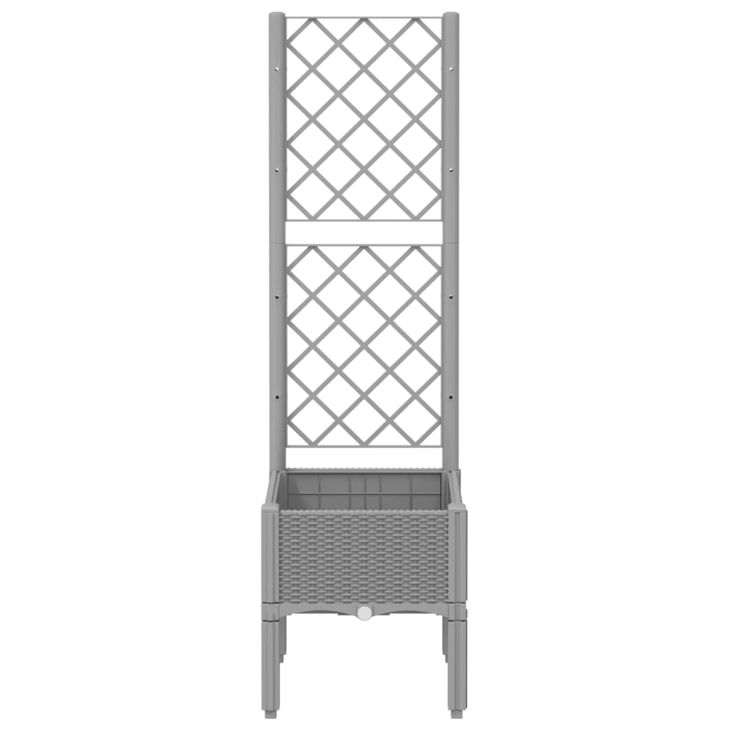 Vidaxx plantekasse med espalier 40x40x142 cm polypropylen lysegrå
