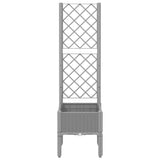 Vidaxx plantekasse med espalier 40x40x142 cm polypropylen lysegrå