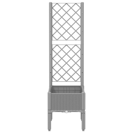 Vidaxx plantekasse med espalier 40x40x142 cm polypropylen lysegrå
