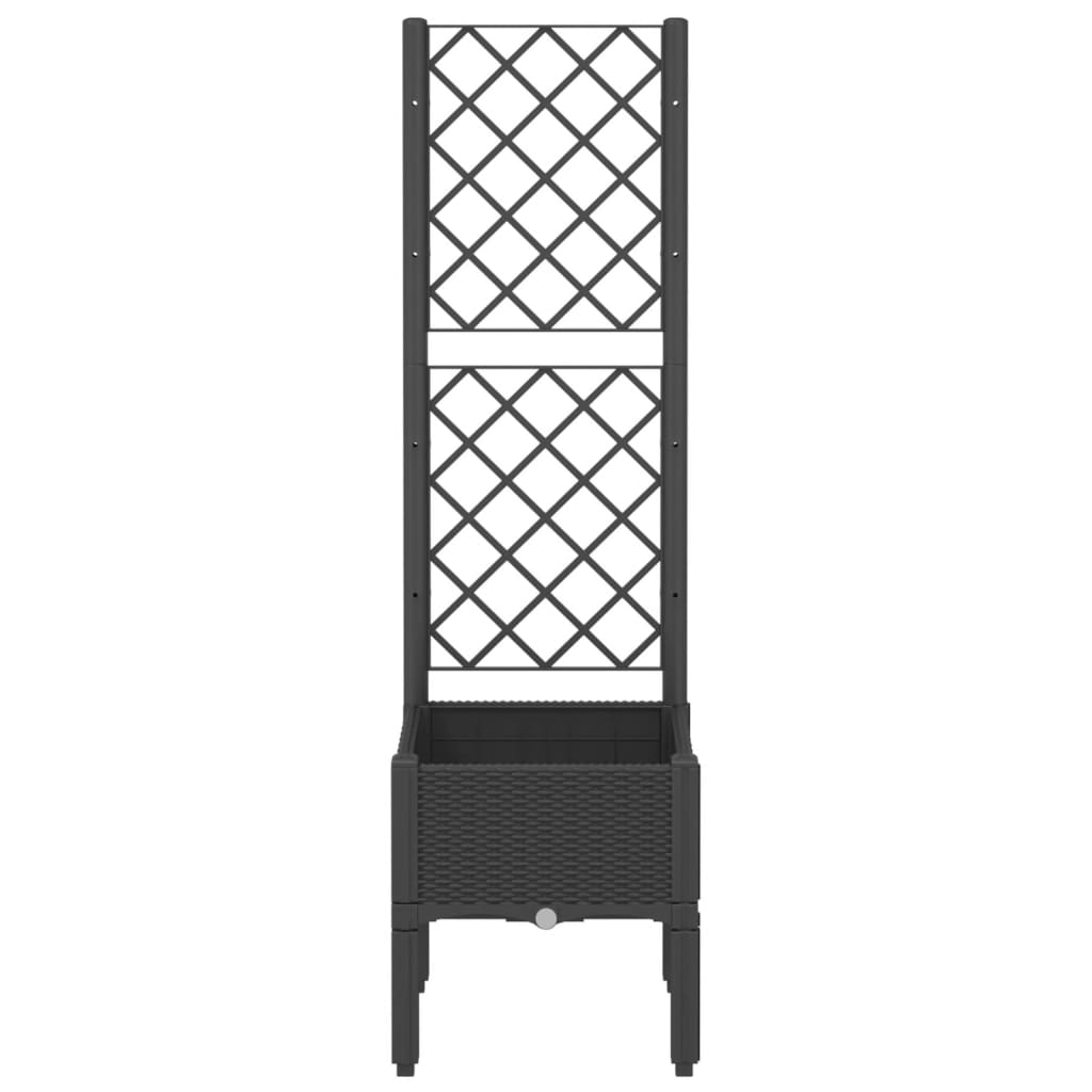 Vidaxx plantekasse med espalier 40x40x142 cm polypropylen sort
