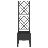 Vidaxx plantekasse med espalier 40x40x142 cm polypropylen sort