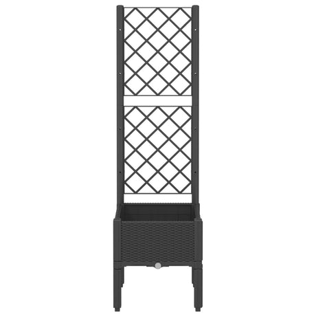 Vidaxx plantekasse med espalier 40x40x142 cm polypropylen sort