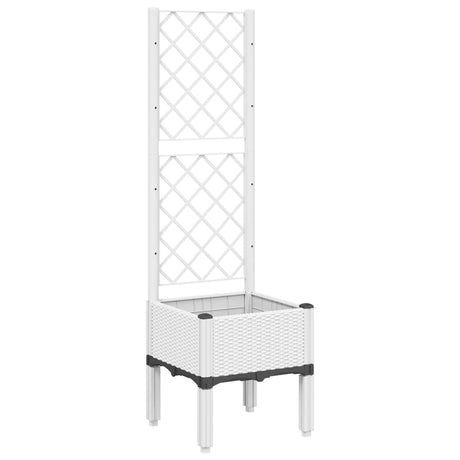 Vidaxx plantekasse med espalier 40x40x142 cm polypropylen hvid