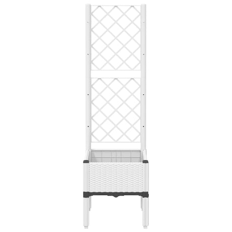 Vidaxx plantekasse med espalier 40x40x142 cm polypropylen hvid
