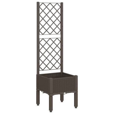 Vidaxx plantekasse med espalier 40x40x142 cm polypropylen brun