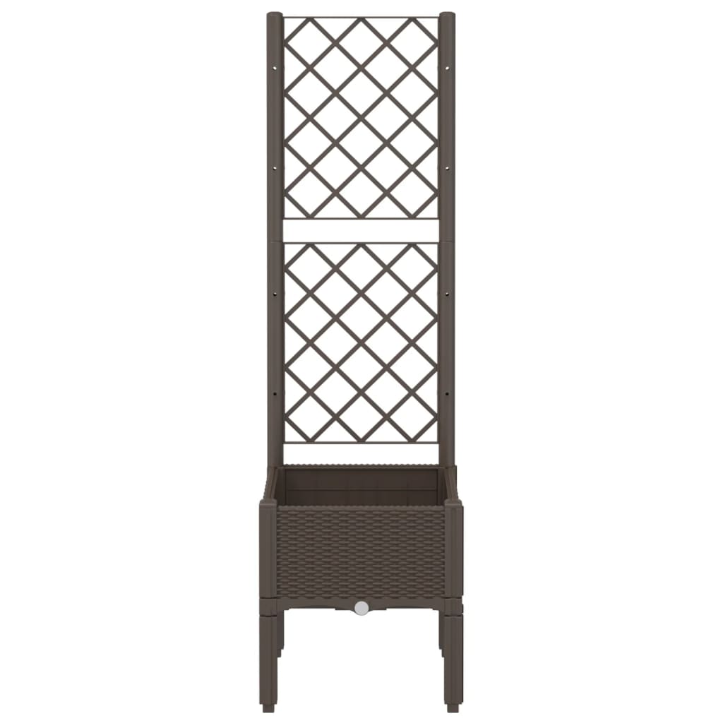 Vidaxx plantekasse med espalier 40x40x142 cm polypropylen brun
