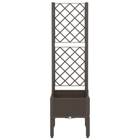 Vidaxx plantekasse med espalier 40x40x142 cm polypropylen brun