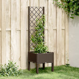 Vidaxx plantekasse med espalier 40x40x142 cm polypropylen brun