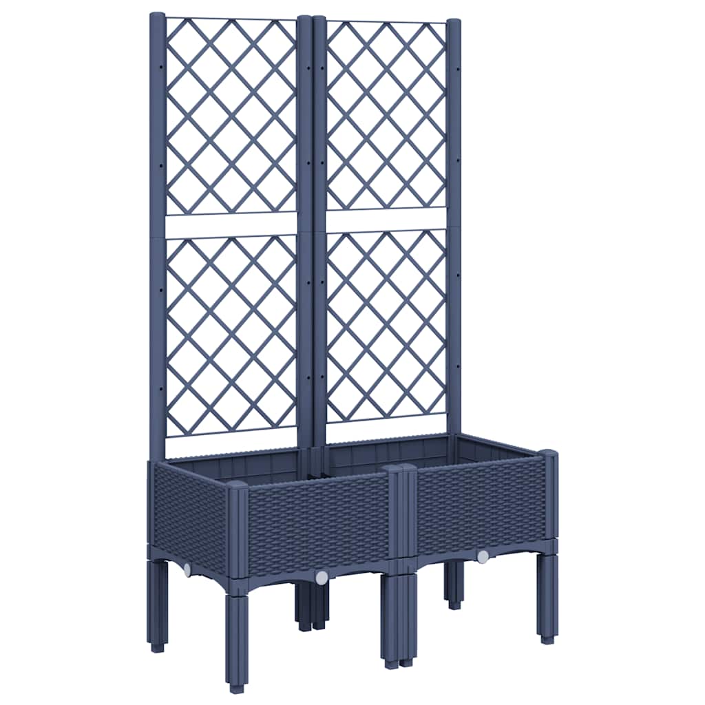 Vidaxx plantekasse med espalier 80x40x142 cm polypropylen blå-grå