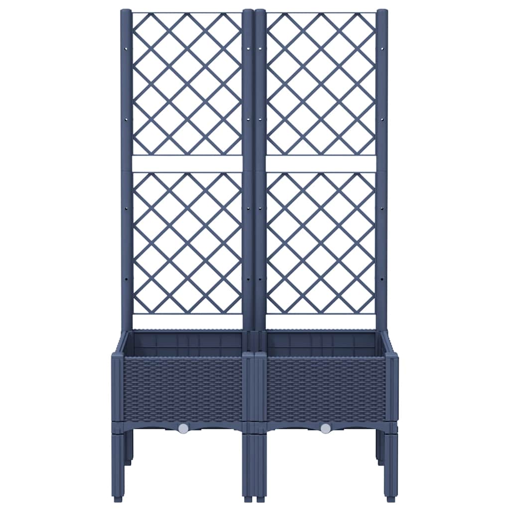 Vidaxx plantekasse med espalier 80x40x142 cm polypropylen blå-grå