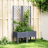 Vidaxx plantekasse med espalier 80x40x142 cm polypropylen blå-grå