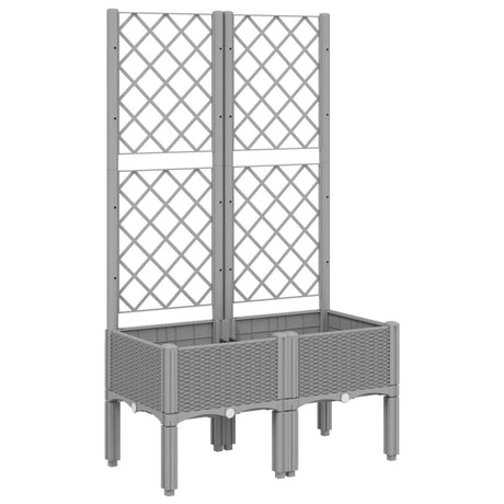 Vidaxx plantekasse med espalier 80x40x142 cm polypropylen lysegrå