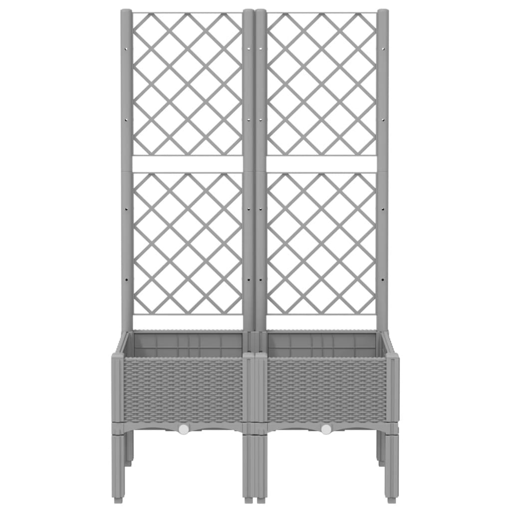 Vidaxx plantekasse med espalier 80x40x142 cm polypropylen lysegrå