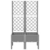 Vidaxx plantekasse med espalier 80x40x142 cm polypropylen lysegrå