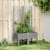 Vidaxx plantekasse med espalier 80x40x142 cm polypropylen lysegrå