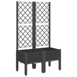 Vidaxx plantekasse med espalier 80x40x142 cm polypropylen sort