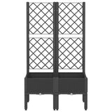 Vidaxx plantekasse med espalier 80x40x142 cm polypropylen sort