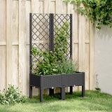 Vidaxx plantekasse med espalier 80x40x142 cm polypropylen sort