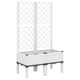Vidaxx plantekasse med espalier 80x40x142 cm polypropylen hvid