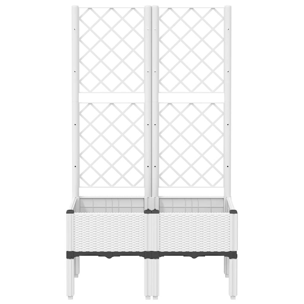 Vidaxx plantekasse med espalier 80x40x142 cm polypropylen hvid