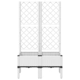 Vidaxx plantekasse med espalier 80x40x142 cm polypropylen hvid